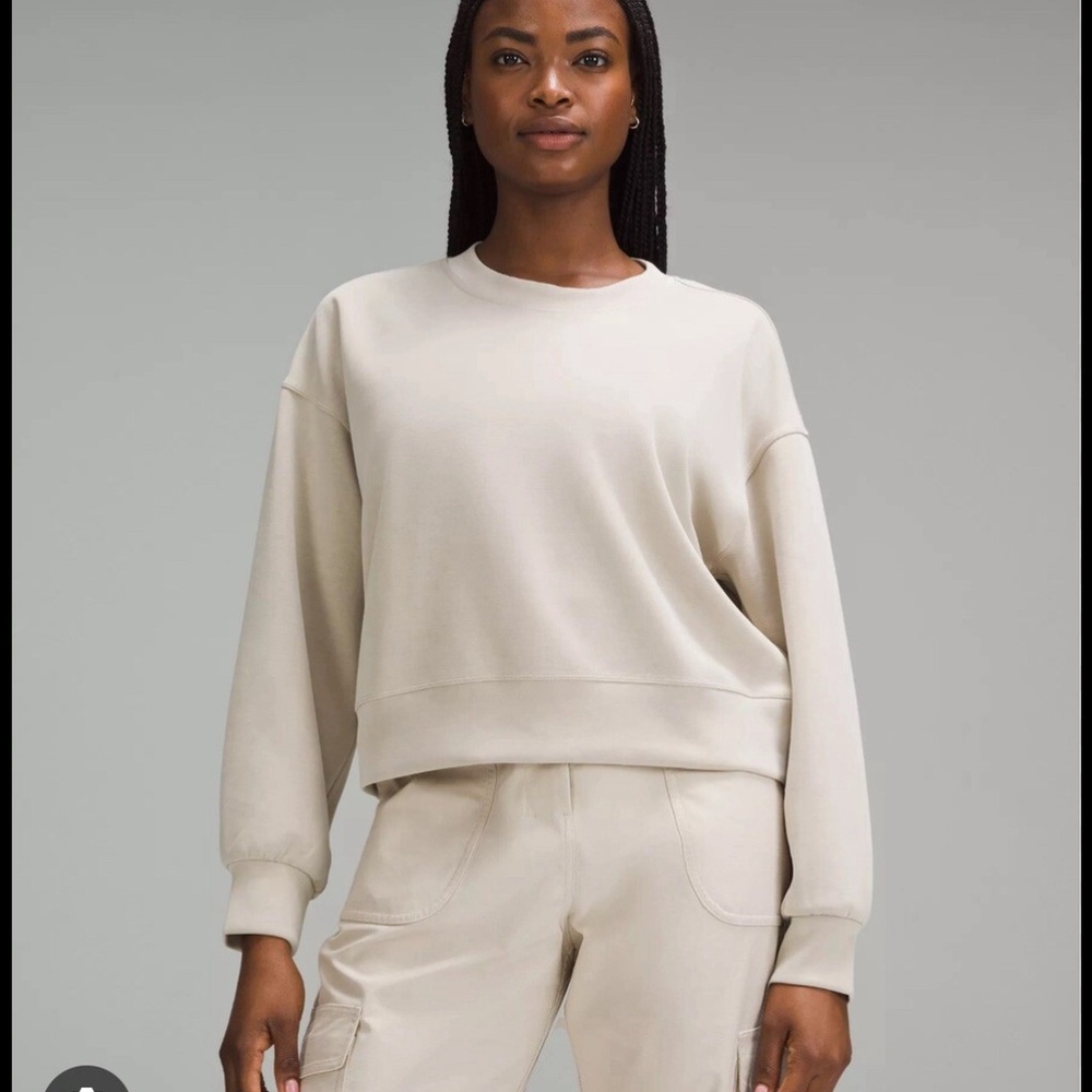 Lululemon Perfectly Oversized Cropped Crew *Softstreme™opal 4 Like NEW